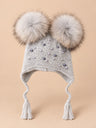 Grigio chiaro – pompon abbinati