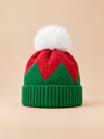 Rosso e verde con pompon bianco