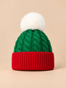 Verde e rosso con pompon bianco